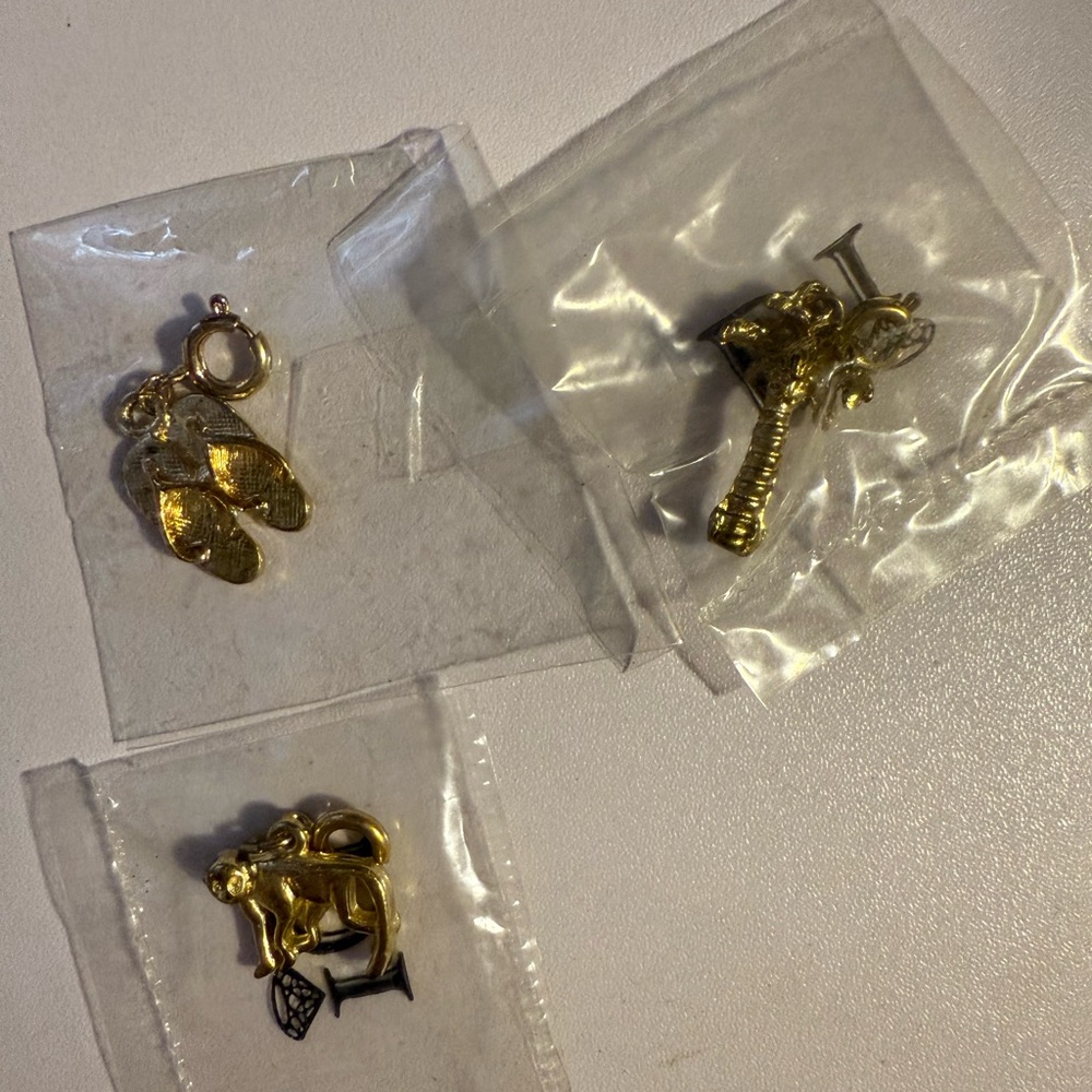 Gold Tone Charms Set
